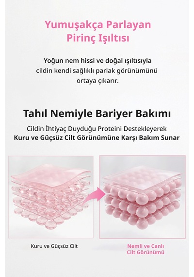 Pirinç Proteini İçeren Cilde Parlaklık Kazandıran Nemlendirici Serum Mıdha Rice Protein Milky Serum