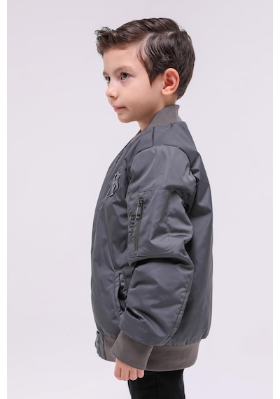 Benitto Kids Erkek Çocuk Mevsimlik Yağmurluk Ceket 51294-gri Gri