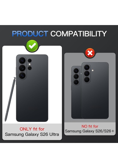 Samsung Galaxy S26 Ultra İçin Kolay Kurulum Aparatlı Kamera Lens Koruyucu 9h Temperli Cam Hd Görüntü Darbelere Karşı S26 Ultra Koruyucu Alüminyum Alaşım Çerçeve S26 Ultra Kamera Koruma Siyah