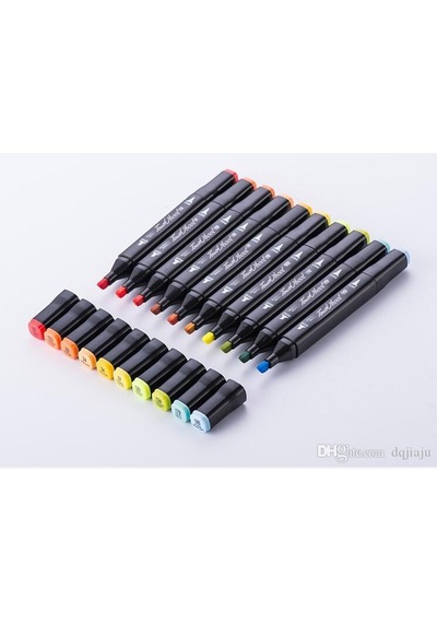 Touch Bool. Marker. 24 Lü. Mimari Çizim Kalemi. Çift Uçlu. Board.