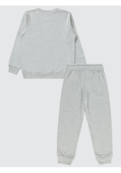 Civil Boys Civil Unisex Çocuk Eşofman Takımı 6-9 Yaş Karmelanj Karmelanj Gri