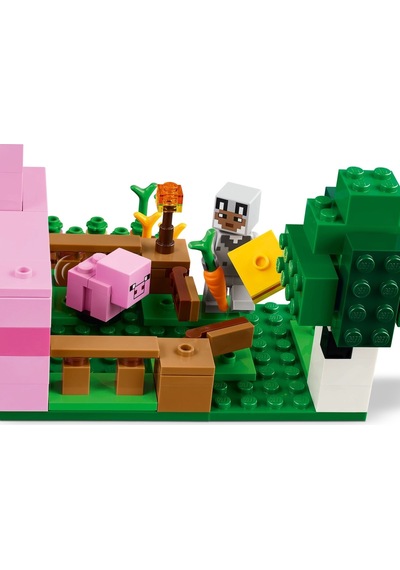 Lego Minecraft Yavru Domuz Evi 21268 - 7 Yaş & Üzeri Video Oyunu Seven Çocuklar İçin Yaratıcı Oyuncak Yapım Seti 238 Parça