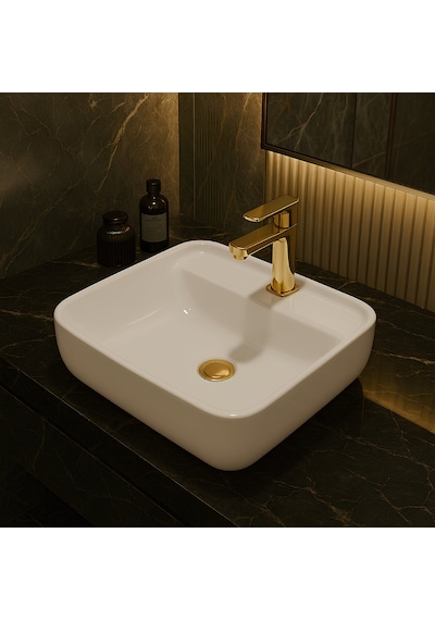 Turavit PRT0711 Porto Batarya Delikli Çanak Lavabo 40 x 40 CM