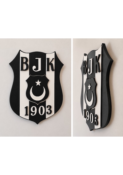 Beşiktaş Temalı 3 Katmanlı Mdf Duvar Dekoru 30x40 Cm 6 Mm Kalınlık