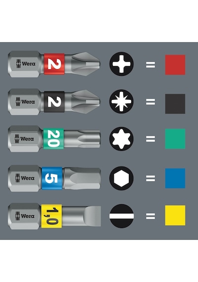 Wera 851/1 İmpaktor Dc Ph/yıldız 2x25 MM Bits 05057616001