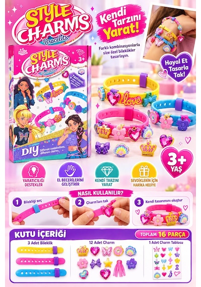 Style Charms 16 Parça Dıy Bleklik Yapım Seti