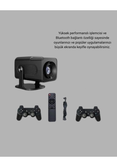 Android Projeksiyon Game Box - 1280x720p Hd Çözünürlük, Bluetooth,hdmı Ve Usb Girişli
