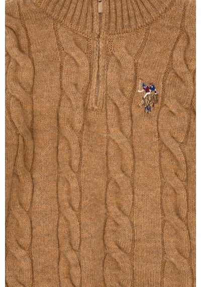 U.s. Polo Assn. Erkek Çocuk Camel Melanj Kazak /triko 50293063-vr122 Camel Melanj