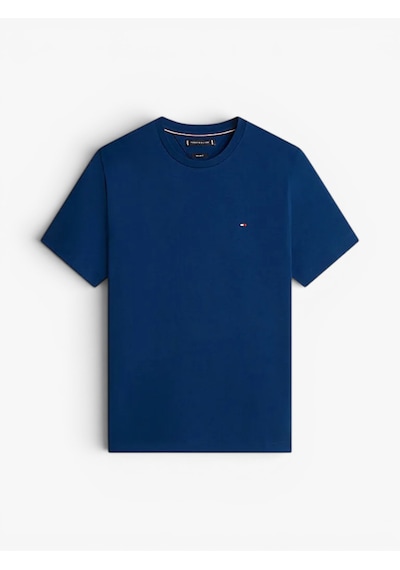 Tommy Hilfiger Lıght Interlock Tee Erkek Mavi T-shirt - Mw0mw37508