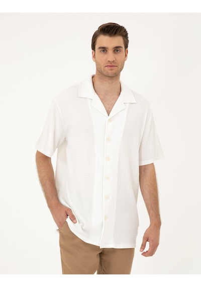 Pierre Cardin Erkek Beyaz Gömlek Örme 50286124-vr013 Beyaz