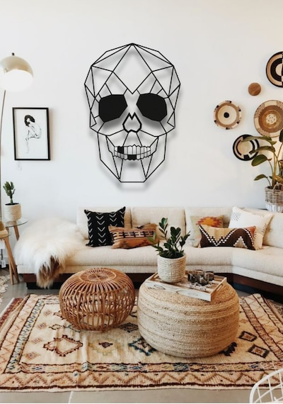 Kurukafa Skull Metal Duvar Dekoru