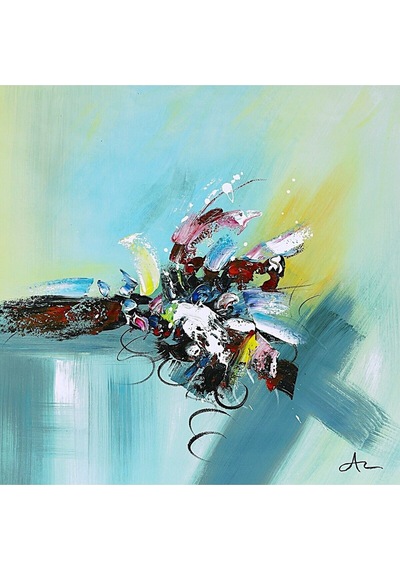 Modern Büyük Boy El Yapımı Yağlı Boya Tablo 96x95cm