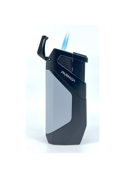 Parmida Çift Torch Jet Alev Puro Çakmağı - Gri