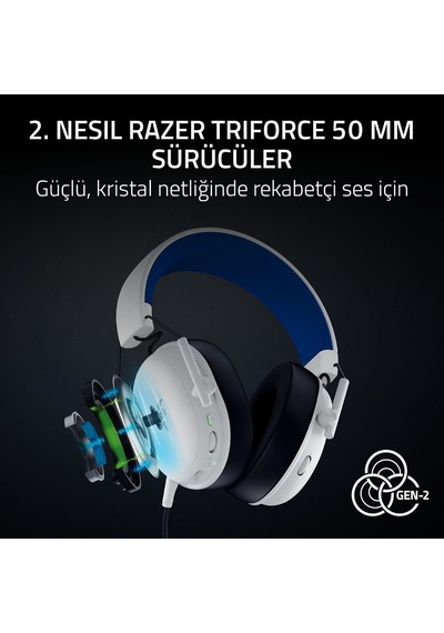 Blackshark V3 X Hyperspeed For Playstation - Kablosuz E-spor Kulaklığı - Ultra Hafif 270g - Sürücüler 50mm - Çıkarılabilir Mikrofon - Hyperspeed 2,4 Ghz & Bluetooth - Ps5/pc Beyas