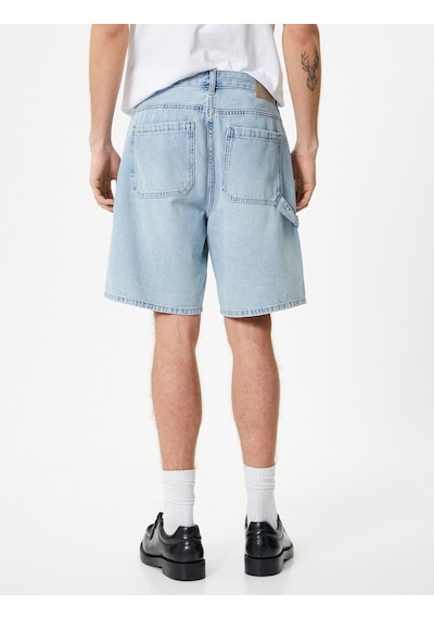 Koton Oversize Kot Şort Bermuda Cepli Dikiş Detaylı Düğmeli Açık İndigo 4sam40139nd Açık İndigo Koton Oversize Kot Şort Bermuda Cepli Dikiş Detaylı Düğmeli Açık İndigo 4sam40139nd Açık İndigo