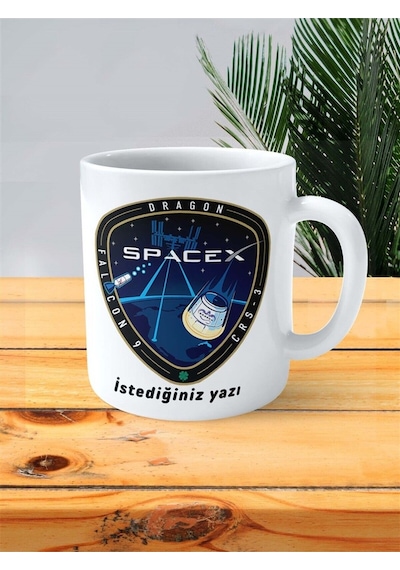 Spacex Baskılı Kupa Bardak Kişiye Özel Model 2 Çok Renkli