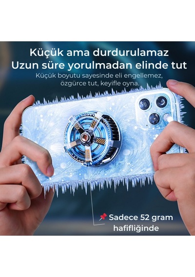 Polham Profesyonel 7000rpm Turbo Buz Tipi Manyetik Telefon Soğutucu Magsafe Uyumlu, Rbg Led Işıklı
