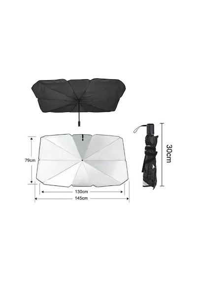 Oto Ön Cam Güneşlik Katlanabilir Pratik Torpido Güneş Koruyucu Şemsiye 145x79cm