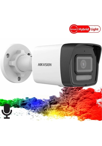 Hıkvısıon Ds-2cd1043g2-lıuf 4mpix, 2,8mm Lens, H265+, 30mt Gece Görüşü, Hybrid Light, Sd Kart,dahili Mikrofon, Poe, Bullet Ip Kamera
