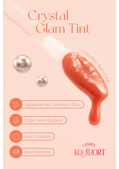 Clıo Crystal Glam Tint 13 Koshort Pearl Coral 13