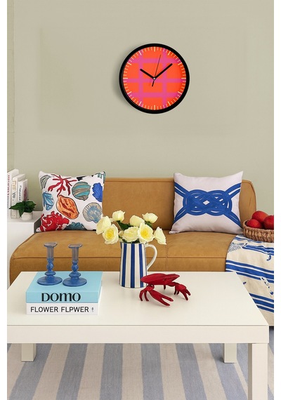 Modern Tasarım Duvar Saati - 25cm - Önü Camlı Siyah Kasa - Sessiz Mekanizma-jh0497 Siyah