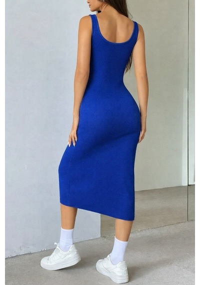 Etiler Collection Kadın Askılı Kare Yakalı Önden Düğmeli Midi Kaşkorse Elbise Saks Mavi Etiler Collection Kadın Askılı Kare Yakalı Önden Düğmeli Midi Kaşkorse Elbise Saks Mavi