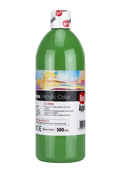 Red Apple Akrilik Boya 500 Gr Yeşil Ra500-14 Çok Renkli