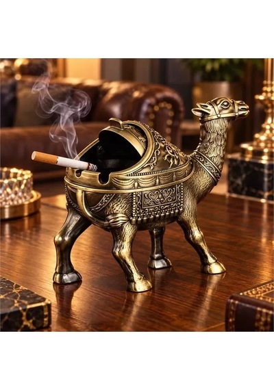 Sh Sunup Sn-38893 Antik Bronz Deve Figürlü Dekoratif Küllük Najmaddin