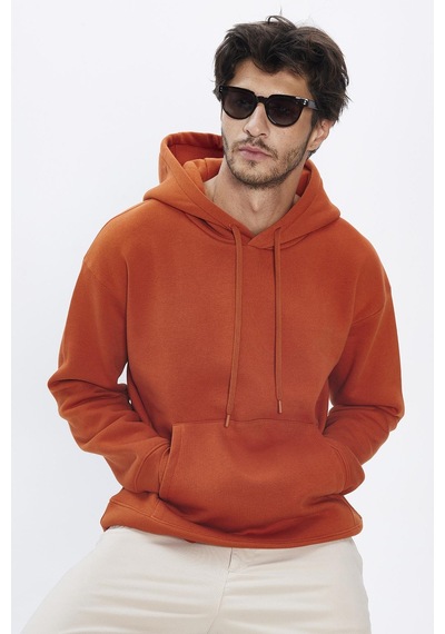Tudors Unisex Oversize Geniş Kesim Pamuklu Yumuşak Dokulu İçi Polarlı Basic Kiremit Renk Kapüşonlu Sweatshirt-31463-kiremit Kiremit Tudors Unisex Oversize Geniş Kesim Pamuklu Yumuşak Dokulu İçi Polarlı Basic Kiremit Renk Kapüşonlu Sweatshirt-31463-kiremit Kiremit