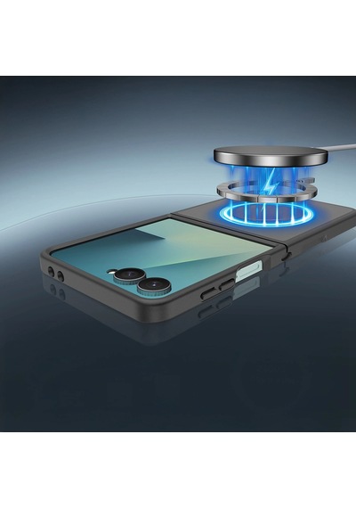 Samsung Uyumlu Galaxy Z Flip 8 Kılıf M-safe Şarj Özellikli Kamera Korumalı Zore Lunex Kapak