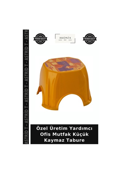 Özel Üretim Yardımcı Ofis Mutfak Küçük Kaymaz Tabure Çok Renkli