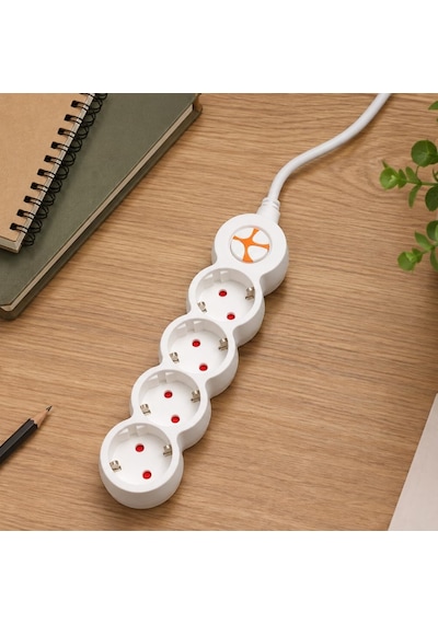 Tunçmatik Powerstrip 4 Dörtlü Anahtarlı Grup Priz 5m
