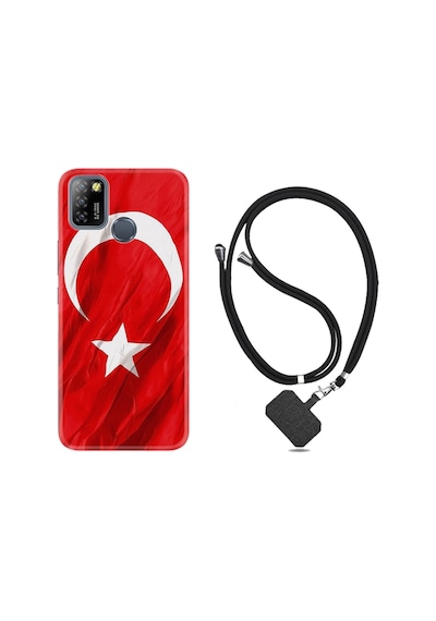Infinix Smart 5 Kilif Boyun Askili Sanli Türk Bayragi 4 1401 542791408
