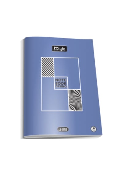 A4 Boy Plastik Kapak 40 Yaprak Çizgili Defter Kenarı Kırmızı Çizgili 1 Adet Newstyle - Mor