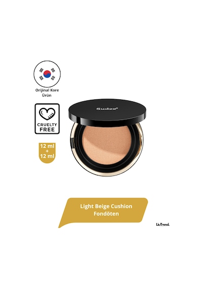 Sudee Flawless Radiant Glow Cushion Spf50+ / Pa+++ 12ml+12ml Refill Light Beige Cushion Fondöten Light Beige