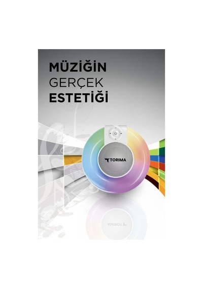 Torima D65 Beyaz Rgb Işıklı Kablosuz Bluetooth Hoparlör