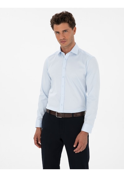 Pierre Cardin Erkek Açık Mavi Gömlek Basic 50313178-vr003 Açik Mavi