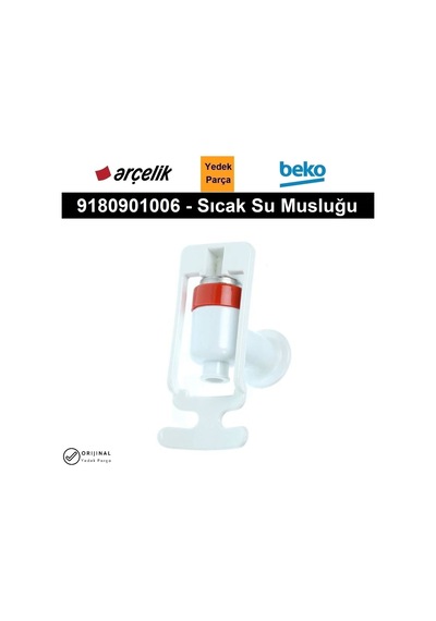 Arçelik Beko Altus Uyumlu Su Sebili Musluğu Kırmızı Musluk 9180901006
