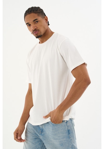 Dechers Erkek %100 Organik Pamuklu Yumuşak Dokulu Comfort Fit Bisiklet Yakalı T-shirt E222 Beyaz Dechers Erkek %100 Organik Pamuklu Yumuşak Dokulu Comfort Fit Bisiklet Yakalı T-shirt E222 Beyaz