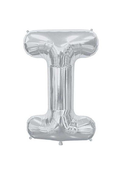 I Harf Folyo Gümüş Balon Küçük 35 Cm Renkli