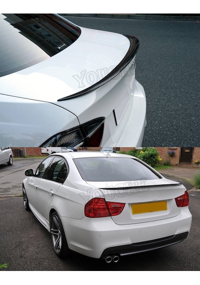 Bmw E90 Bagaj Üstü Spoiler Performans Spoyler 2005 - 2012 Parlak Siyah Boyalı