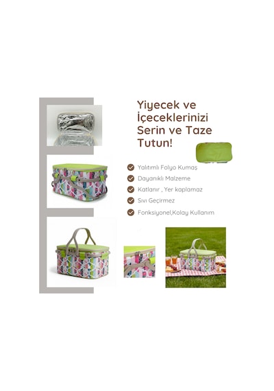 20 Lt Piknik Sepeti 1120 Picnic Bag -331 Karışık/Çok Renkli