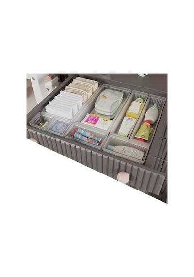 Şeffaf 8 Parça Bebek Çekmece Düzenleyici, Organize Edici Set 50cm