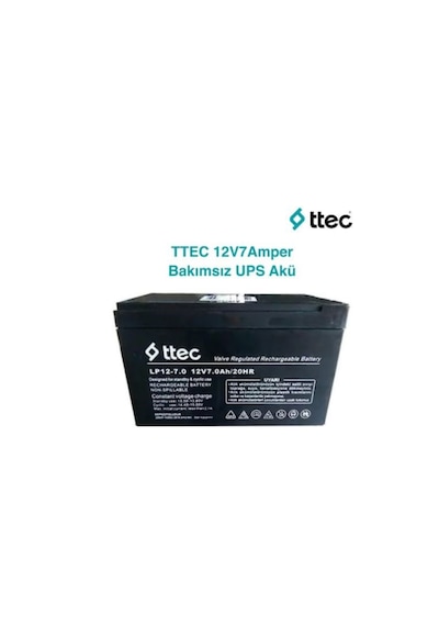 Ttec 12 Volt 7 A Akü -12V 7 Ah UPS Plus Akü 2024 Üretim