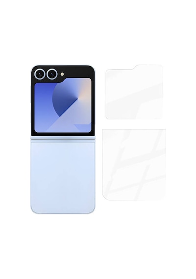 Lexroo Galaxy Z Flip 6 Etnaa 2in1 Cam Ekran Koruyucu - Şeffaf