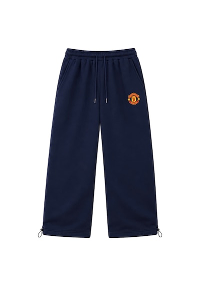 Zaee Manchester Nakışlı Ayarlanabilir Baggy Eşofman Altı Lacivert
