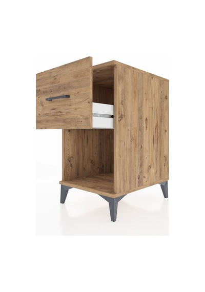 Kronos Komodin Tek Çekmeceli 44x59x80 Çam-çam Çam