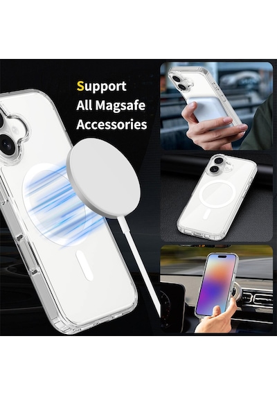 Caseonn Huawei Pura 80 Ultra Kılıf Magsafe Özellikli Sararmaz Kristal Sert Kapak Şeffaf