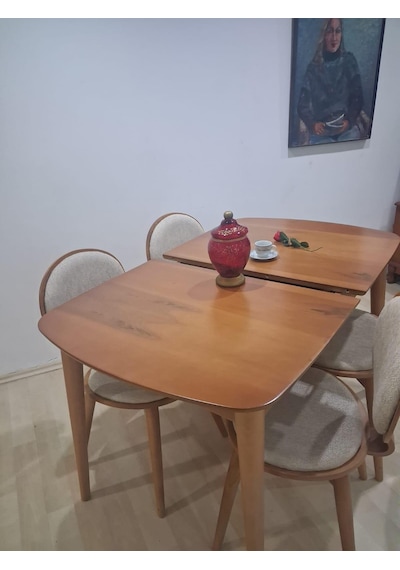 Masa Sandalye 90643 Retro Ayak Model Kayın Retro Açılır Parlak Açık Ceviz Tabla Kahverengi Masa Sandalye 90643 Retro Ayak Model Kayın Retro Açılır Parlak Açık Ceviz Tabla Kahverengi