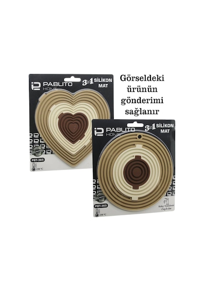 Silikon Nihale Kalp Şekilli Isıya Dayanıklı Tencere Ve Tava Altlığı Kaymaz Yüzeyli Renkli Pratik Mutfak Aksesuarı Tezgâh Koruyucu Isı Yalıtımlı Çok Amaçlı Silikon Servis Altlığı Diğer